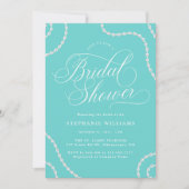 ホワイトパールターコイズブライダルシャワー 招待状 (正面)