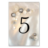 ホワイトパールフェイクボタンとダイヤモンドボタン テーブルナンバー (裏面)