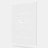 ホワイトパールブライダルシャワーウェルカムアクリルサイン アクリルサイン (傾斜)