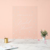 ホワイトパールブライダルシャワーウェルカムアクリルサイン アクリルサイン (ウェディング)