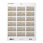 ホワイトパールブルーレース結婚のサンキューメッセージカード ラベル (フルシート)