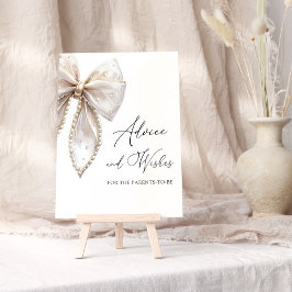 ホワイトパールボウアドバイスと新しい両親への願い ポスター