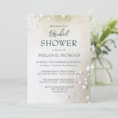 ホワイトパールミニマルブライダルシャワー 招待状 (スタンド正面)