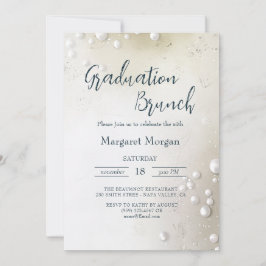 ホワイトパールミニマルブライダルブランチ 招待状