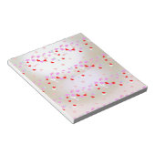 ホワイトパール効果(ハート) ノートパッド (アングル)