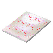 ホワイトパール効果(ハート) ノートパッド (回転)