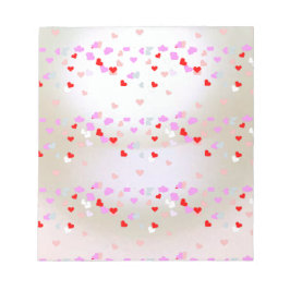 ホワイトパール効果(ハート) ノートパッド