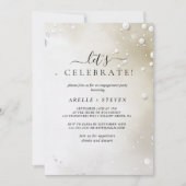 ホワイトパール婚約パーティ 招待状 (正面)