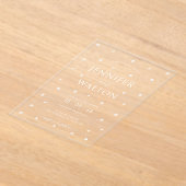 ホワイトパール結婚ズのアクリル招待状 アクリル招待状 (レイダウン)