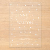 ホワイトパール結婚ズのアクリル招待状 アクリル招待状 (正面)