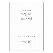 ホワイトパール結婚ズのテーブルカード テーブルナンバー (正面)