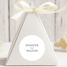 ホワイトパール結婚ズの丸ステッカー ラウンドシール