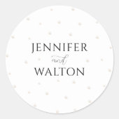 ホワイトパール結婚ズの丸ステッカー ラウンドシール (正面)