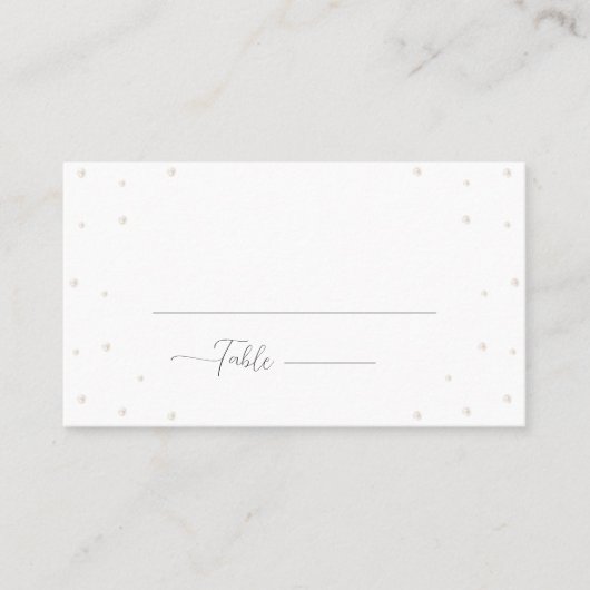 ホワイトパール結婚ズ座席表 プレイスカード (正面)