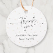 ホワイトパール結婚式の引き出物ラベル フェイバータグ (正面)