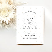 ホワイトパール結婚式の日付を保存 招待状