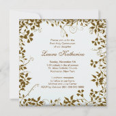 ホワイトパール金ゴールドガールズファースト聖餐式 招待状 (裏面)