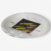 ホワイトパール30周年記念パーソナライズされたカスタム ペーパープレート (アングル)