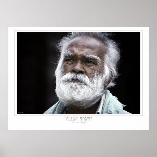 ホワイトヒゲプリント ポスター (正面)