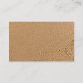 ホワイトヒトスターフィオンタンビーチサンドカジュアル沿岸 名刺 (裏面)