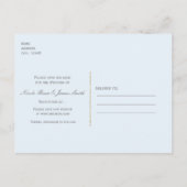 ホワイトヒトスターフィッシュブルービーチ結婚式保存日 案内ポストカード (裏面)