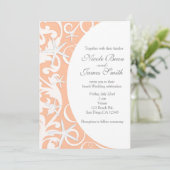 ホワイトヒトデのサンゴビーチ結婚式招待状 招待状 (スタンド正面)