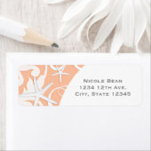 ホワイトヒトデのサンゴビーチ結婚式 ラベル (インサイチュ)