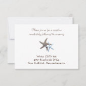 ホワイトヒトデビーチ結婚式披露宴カード 招待状 (正面)