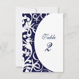 ホワイトヒトデ海軍ブルービーチテーブル番号 招待状