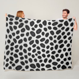 ホワイトヒョウエレガントラグジュアリーモダンコレクション フリースブランケット