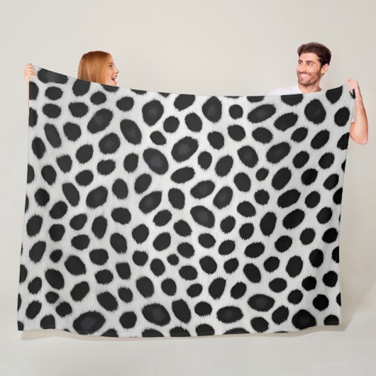 ホワイトヒョウエレガントラグジュアリーモダンコレクション フリースブランケット (インサイチュ)