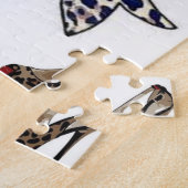 ホワイトヒョウ弓ヒールjigsawパズルeveryone ジグソーパズル (側面)