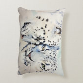 ホワイトヒョウ装飾用クッション アクセントクッション (裏面(縦))