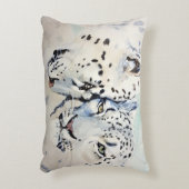 ホワイトヒョウ装飾用クッション アクセントクッション (正面(垂直))