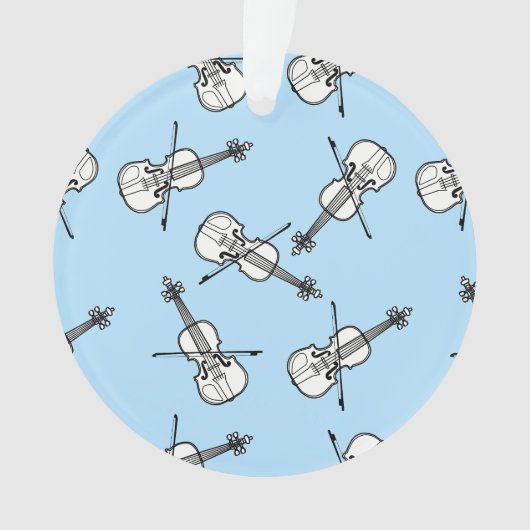 ホワイトビオリン オーナメント (正面)