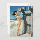 ホワイトビキニアットザビーチ ポストカード (正面/裏面)