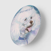 ホワイトビコンフリーズ ラウンド壁時計 (傾斜)