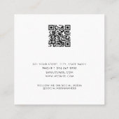 ホワイトビジネスが友人の紹介ロイヤリティを参照 スクエア名刺 (裏面)