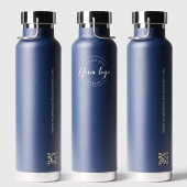 ホワイトビジネスカスタムロゴQRコードWebサイト ウォーターボトル