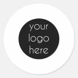 ホワイトビジネスパーソナライズされたロゴラベルのブランド ラウンドシール