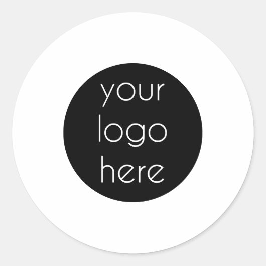 ホワイトビジネスパーソナライズされたロゴラベルのブランド ラウンドシール (正面)