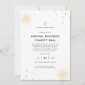 ホワイトビジネスミニマルクリスマスパーティー募金会 招待状 (正面)