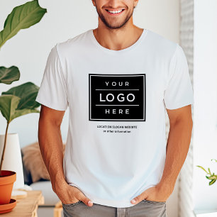 ホワイトビジネスロゴカンパニー名プロモ Tシャツ