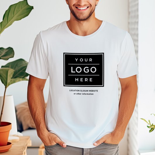 ホワイトビジネスロゴカンパニー名プロモ Tシャツ
