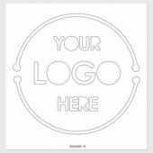 ホワイトビジネスロゴ会社モダンミニマル シール (シート)