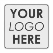 ホワイトビジネスロゴ会社モダンミニマル シール (正面)