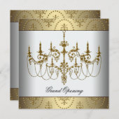 ホワイトビジ企業のネスグランドオープニングパーティー 招待状 (正面/裏面)