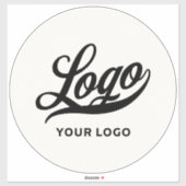 ホワイトビニールサークルバンパーのビジネスロゴ シール (シート)