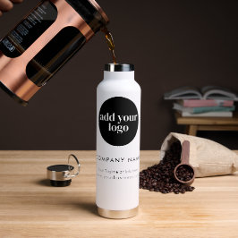 ホワイトビモダンジネスカスタム会社のロゴ ウォーターボトル