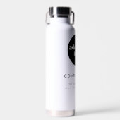 ホワイトビモダンジネスカスタム会社のロゴ ウォーターボトル (正面)